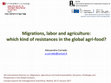 Migrations, labor and agriculture : which kind of resistances in the global agri-food? Cover Page