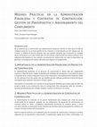 MEJORES PRÁCTICAS EN LA ADMINISTRACIÓN FINANCIERA Y CONTRATOS DE CONSTRUCCIÓN: GESTIÓN DE PRESUPUESTOS Y ASEGURAMIENTO DEL CUMPLIMIENTO Cover Page