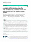 An exploratory cross-sectional study of the effects of ongoing relationships with accompanying patients on cancer care experience, self-efficacy, and psychological distress Cover Page