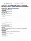 Integrating Accompanying Patients into Clinical Oncology Teams: Limiting and Facilitating Factors Cover Page