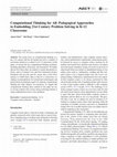 Computational Thinking for All: Pedagogical Approaches to Embedding 21st Century Problem Solving in K-12 Classrooms Cover Page