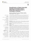 Quantification of Daily-Living Gait Quantity and Quality Using a Wrist-Worn Accelerometer in Huntington's Disease Cover Page