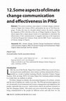 Some aspects of climate change communication and effectiveness in PNG Cover Page