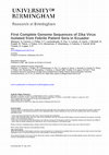 First Complete Genome Sequences of Zika Virus Isolated from Febrile Patient Sera in Ecuador Cover Page