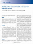 Metastatic renal cell carcinoma to the testis: A case report and review of the literature Cover Page