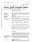 &lt;p&gt;Exposure of Urology Residents to the Management of Urethral Strictures in Saudi Arabia: Should the Program for Postgraduates Be Customized?&lt;/p&gt Cover Page