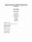 Technical Progress Report on Application and Development of Appropriate Tools and Technologies for Cost-Effective Carbon Sequestration Cover Page