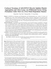 Carboxyl Terminus of ADAMTS13 Directly Inhibits Platelet Aggregation and Ultra Large von Willebrand Factor String Formation Under Flow in a Free-Thiol–Dependent Manner Cover Page