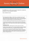 Sex Differences in Self-Construal and in Depressive Symptoms: Predictors of Cross-National Variation Cover Page