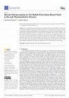 Recent Advancements in Tin Halide Perovskite-Based Solar Cells and Thermoelectric Devices Cover Page