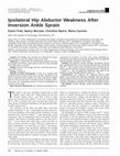 Ipsilateral hip abductor weakness after inversion ankle sprain Cover Page