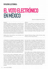 El voto electrónico en México Cover Page