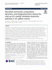 Microbial community composition, dynamics, and biogeochemistry during the start-up of a partial nitritation-anammox pathway in an upflow reactor Cover Page