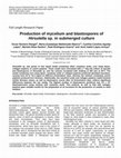 Production of mycelium and blastospores of Hirsutella sp. in submerged culture Cover Page