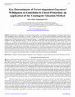 Key Determinants of Forest-dependent Guyanese’ Willingness to Contribute to Forest Protection: an application of the Contingent Valuation Method Cover Page