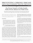 The private partners of public health: public-private alliances for public good Cover Page