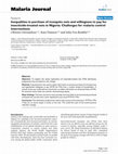 Inequalities in purchase of mosquito nets and willingness to pay for insecticide-treated nets in Nigeria: challenges for malaria control interventions Cover Page