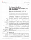 The Role of HDAC6 in TDP-43-Induced Neurotoxicity and UPS Impairment Cover Page