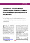 Performance analysis of single cylinder engines with enhanced heat dissipation fins using computational fluid dynamics Cover Page