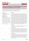 Design and Validation of Off-grid Photovoltaic Systems for Domestic Applications: A Case Study Cover Page