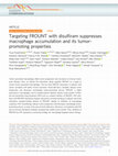 Targeting FROUNT with disulfiram suppresses macrophage accumulation and its tumor-promoting properties Cover Page