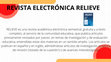 REVISTA ELECTRÓNICA RELIEVE Cover Page