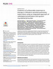 Predictors of unfavorable responses to therapy in rifampicin-sensitive pulmonary tuberculosis using an integrated approach of radiological presentation and sputum mycobacterial burden Cover Page