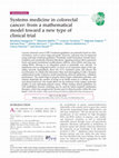 Systems medicine in colorectal cancer: from a mathematical model toward a new type of clinical trial Cover Page