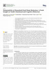 Sustainability of Household Food Waste Reduction: A Fresh Insight on Youth’s Emotional and Cognitive Behaviors Cover Page