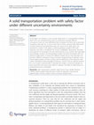 A solid transportation problem with safety factor under different uncertainty environments Cover Page