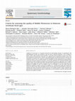 Criteria for assessing the quality of Middle Pleistocene to Holocene vertebrate fossil ages Cover Page