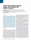 UBXD7 Binds Multiple Ubiquitin Ligases and Implicates p97 in HIF1α Turnover Cover Page