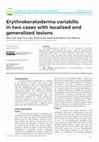 Erythrokeratoderma variabilis in two cases with localized and generalized lesions Cover Page