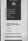 The CDEP scheme in a new policy environment: Options for change? Cover Page