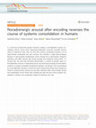 Noradrenergic arousal after encoding reverses the course of systems consolidation in humans Cover Page