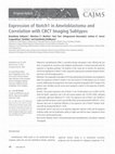 Expression of Notch1 in Ameloblastoma and Correlation with CBCT Imaging Subtypes Cover Page