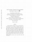 Research paper thumbnail of On Urysohn's Lemma for generalized topological spaces in ZF