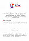 Nanostructuring Strategies for Silicon‐based Anodes in Lithium‐ion Batteries: Tuning Areal Silicon Loading, SEI Formation/Irreversible Capacity Loss, Rate Capability Retention and Electrode Durability Cover Page