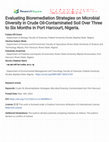 Evaluating Bioremediation Strategies on Microbial Diversity in Crude Oil-Contaminated Soil Over Three to Six Months in Port Harcourt, Nigeria Cover Page