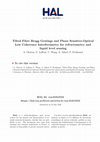 Research paper thumbnail of Tilted Fibre Bragg Gratings and Phase Sensitive-Optical Low Coherence Interferometry for refractometry and liquid level sensing