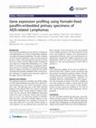 Gene expression profiling using formalin-fixed paraffin-embedded primary specimens of AIDS-related Lymphomas Cover Page