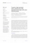 Toward a high-precision mass–energy test of the equivalence principle with atom interferometers Cover Page