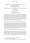 Research paper thumbnail of Note su “Stragi e strategie. Questioni di giustizia, verità e memoria”. 8 maggio 2024, Brescia, in “Italian Review of Legal History”, 2024, II, pp. 381–386