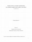 Research paper thumbnail of Organizing creativity in a cross boundary organizational setting: Multiple foci of commitment profiles and its association with creativity