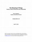 The Meaning of Things: Toward a Theory of Discursive Inter-Artifactuality Cover Page