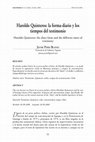 Research paper thumbnail of Haroldo Quinteros: la forma-diario y los tiempos del testimonio