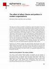 The effect of affect: Desire and politics in modern organizations Cover Page