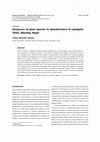 Research paper thumbnail of Response of plant species to abandonment of subalpine fields, Manang, Nepal