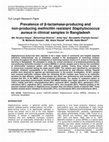 Prevalence of β-lactamase-producing & non-producing methicillin resistant Staphylococcus aureus in clinical samples in Bangladesh Cover Page