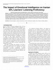 The Impact of Emotional Intelligence on Iranian EFL Learners' Listening Proficiency Cover Page